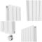 Radiador de Diseño Eléctrico Vertical (Panel Doble) Blanco de 1600mm x 236mm con 1 Elemento Termostático 1200W  - Revive - ECOSO de Hudson Reed