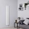 Radiador de Diseño Eléctrico Vertical (Panel Doble) Blanco de 1600mm x 236mm con 1 Elemento Termostático 1200W  - Revive - ECOSO de Hudson Reed