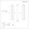 Radiador de Diseño Vertical (Panel Único) - 1600mm x 354 mm - Blanco - Savy