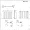 Radiador de Diseño Horizontal Doble - Blanco - 635mm x 826mm x 71mm - 1306 Vatios - Sloane
