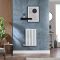 Radiador de Diseño Eléctrico Horizontal (Panel Único) Blanco de 635mm x 413mm con Elemento Eléctrico Termostático Wi-Fi de 400W - Revive - Fabricado por ECOSO de Hudson Reed