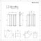 Radiador de Diseño Horizontal con Conexión Central (Panel Doble) - 635mm x 413 mm - Blanco - Revive Caldae