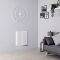 Radiador de Diseño Horizontal con Conexión Central (Panel Doble) - 635mm x 590 mm - Blanco - Revive Caldae