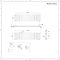 Radiador de Diseño Horizontal (Panel Doble) 400mm x 1647mm - Blanco - Revive
