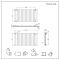 Radiador de Diseño Horizontal con Panel Plano - Panel Doble - 635mm x 1190mm - Blanco - Delta