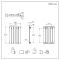Radiador de Diseño Horizontal con Panel Plano - Panel Doble - 635mm x 420mm - Blanco - Delta