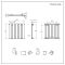 Radiador de Diseño Horizontal con Panel Plano - Panel Doble - 635mm x 630mm - Blanco - Delta