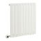 Radiador de Diseño Eléctrico Horizontal - Blanco - 635mm x 630mm x 46mm - con Elemento Eléctrico Wi-Fi - Delta - Fabricado por ECOSO de Hudson Reed