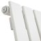 Radiador de Diseño Eléctrico Horizontal - Blanco - 635mm x 980mm x 46mm - Elemento Termostático de 800W - Delta - ECOSO de Hudson Reed