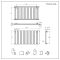 Radiador de Diseño Horizontal con Panel Plano - Panel Doble - 635mm x 1190mm - Blanco - Delta