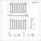Radiador de Diseño Horizontal con Paneles Planos (Panel Único) 635mm x 1190mm - Blanco - Delta