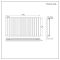 Radiador de Diseño Eléctrico Horizontal - Blanco - 635mm x 1190mm x 46mm -  con Elemento Eléctrico Termostático Wi-Fi de 1000W  - Delta - Fabricado por ECOSO de Hudson Reed
