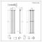 Radiador de Diseño Vertical (Panel Único) 1600mm x 350mm - Blanco - Delta