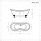 Conjunto de Baño Tradicional Completo con Bañera Exenta, Inodoro Suspendido con Cisterna y Lavabo con Pedestal - Chester
