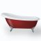 Bañera Exenta Tradicional con Respaldo en Un Lateral - 1710mm x 740mm -  Selección de Colores y Patas Disponibles en Distintos Acabados  - Legend