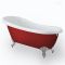 Bañera Exenta Tradicional con Respaldo en Un Lateral - 1710mm x 740mm -  Selección de Colores y Patas Disponibles en Distintos Acabados  - Legend