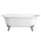 Bañera Exenta Tradicional con Borde Redondeado - Blanca con Patas Disponibles en Distintos Acabados  - 1730mm x 780mm (Sin Agujeros para la Grifería) - Richmond