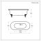 Bañera Exenta Tradicional con Borde Redondeado - Blanca con Patas Disponibles en Distintos Acabados  - 1730mm x 780mm (Sin Agujeros para la Grifería) - Richmond