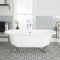 Bañera Exenta Tradicional con Borde Redondeado - Blanca con Patas Disponibles en Distintos Acabados  - 1730mm x 780mm (Sin Agujeros para la Grifería) - Richmond