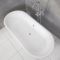 Bañera Exenta Tradicional Blanca con Patas de Color Oro Cepillado - 1730mm x 780mm (Sin Agujeros para la Grifería) - Richmond