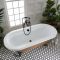 Bañera Acrílica Exenta en Estilo Antiguo con Borde Redondeado - 1780mm x 825mm - Disponible en Distintos Acabados Metalizados y con Patas en Distintos Acabados - Legend