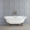 Bañera Exenta Tradicional Blanca con Patas de Color Oro Cepillado - 1685mm x 780mm - Richmond