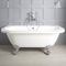 Bañera Exenta Tradicional con Sección de Apoyo Mural con Patas Disponibles en Distintos Acabados  - 1685mm x 780mm - Richmond