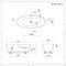 Bañera Exenta Oval 1595 x 740x 590mm - Ashbury