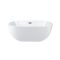 Bañera Exenta Moderna Oval Blanca con Doble Respaldo - 1800mm x 750mm - Disponible con Rebosadero en Distintos Acabados - Otterton