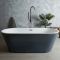 Bañera Exenta Moderna de 1695mm x750 mm Color Gris Piedra Opaco - Witton