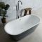 Bañera Exenta Moderna de 1695mm x750 mm Color Gris Piedra Opaco - Witton
