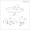 Bañera Exenta Rectangular Moderna 1615 x 720 x 585mm - Sandford