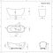 Bañera Exenta Moderna Oval Blanca con Doble Respaldo - 1830mm x 710mm - Disponible con Rebosadero en Distintos Acabados - Otterton