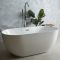 Bañera Exenta Moderna Oval Con Doble Respaldo  - Disponible en Distintos Tamaños y con Selección de Rebosadeos en Distintos Acabados - Otterton