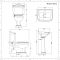 Conjunto de Baño Clásico con Inodoro WC, Cisterna, Lavabo Monoforo y Pedestal de Cerámica Blanca con Tapa de WC - Regent