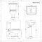 Conjunto de Baño Clásico con Inodoro WC, Cisterna, Lavabo para Grifería de 3 Agujeros y Pedestal de Cerámica Blanca con Tapa de WC - Regent