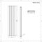 Radiador de Diseño Vertical (Panel Doble) - 1500mm x 354 mm - Blanco - Revive