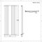 Radiador de Diseño Vertical (Panel Único) - 1800mm x 499 mm - Antracita - Revive