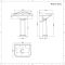 Lavabo con Pedestal Tradicional Realizado de Cerámica Blanca con 2 Agujeros para la Grifería - Regent