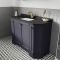 Mueble de Lavabo Tradicional Angular - 1020mm con Encimera de Mármol Negra -  Disponible en Distintos Acabados y con Selección de Lavabo - Old London