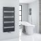 Radiador Toallero con Conexión Central - Curvo - Negro - 1269mm x 600mm - Arch