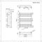 Radiador Toallero con Conexión Central - Curvo - Negro - 736mm x 600mm - Arch