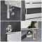 Radiador Toallero Mixto Cromado  - 1213mm x 450mm - incl. Elemento Eléctrico de 400W y Llaves - Lustro