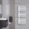 Radiador Toallero de Diseño Vertical - Color Blanco Mineral - 1120mm x 500mm - 793 Vatios - Iseo