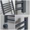 Radiador Toallero Eléctrico Plano - Disponible en Distintas Medidas y Opción de Elemento Eléctrico - Color Antracita - Artle - Fabricado por ECOSO de Hudson Reed