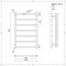 Radiador Toallero Eléctrico Plano - Acero Inoxidable - 600mm x 800mm x 48mm - Quo