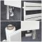 Radiador Toallero Mixto Blanco  - 975mm x 450mm - incl. Elemento Eléctrico de 600W y Llaves - Lustro