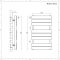 Radiador Toallero Plano - Blanco - 825 x 600mm - Lustro