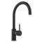 Grifo Mezclador de Cocina Moderno con Erogador Giratorio - Negro - Nox