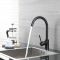 Grifo Mezclador de Cocina Moderno con Erogador Giratorio - Negro - Nox